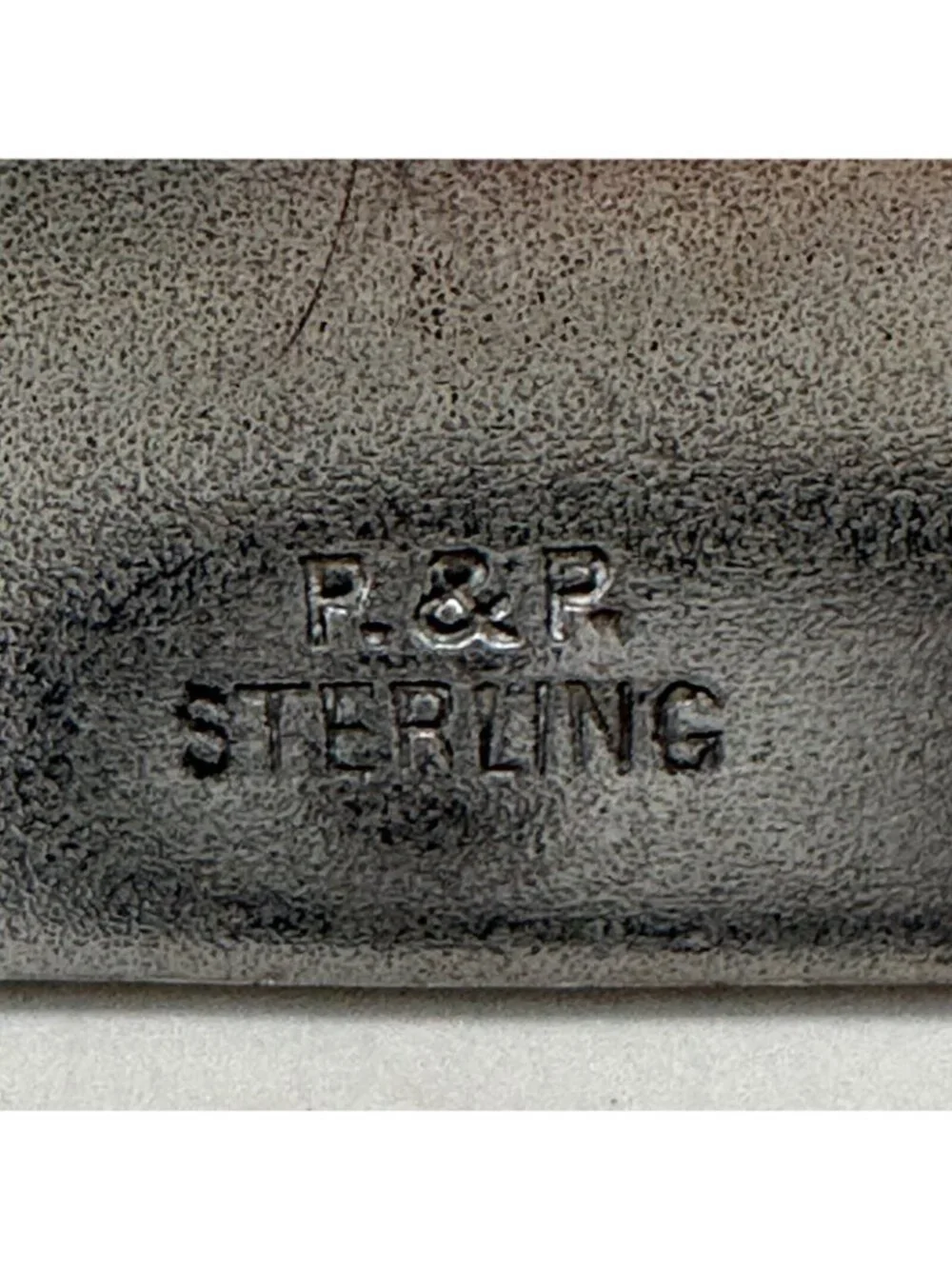 Antique P&P Sterling Silver Food Pusher Ornate Handle Monogrammed 